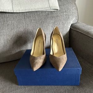 Sarah Flint Perfect 85 Pumps in Taupe Suede